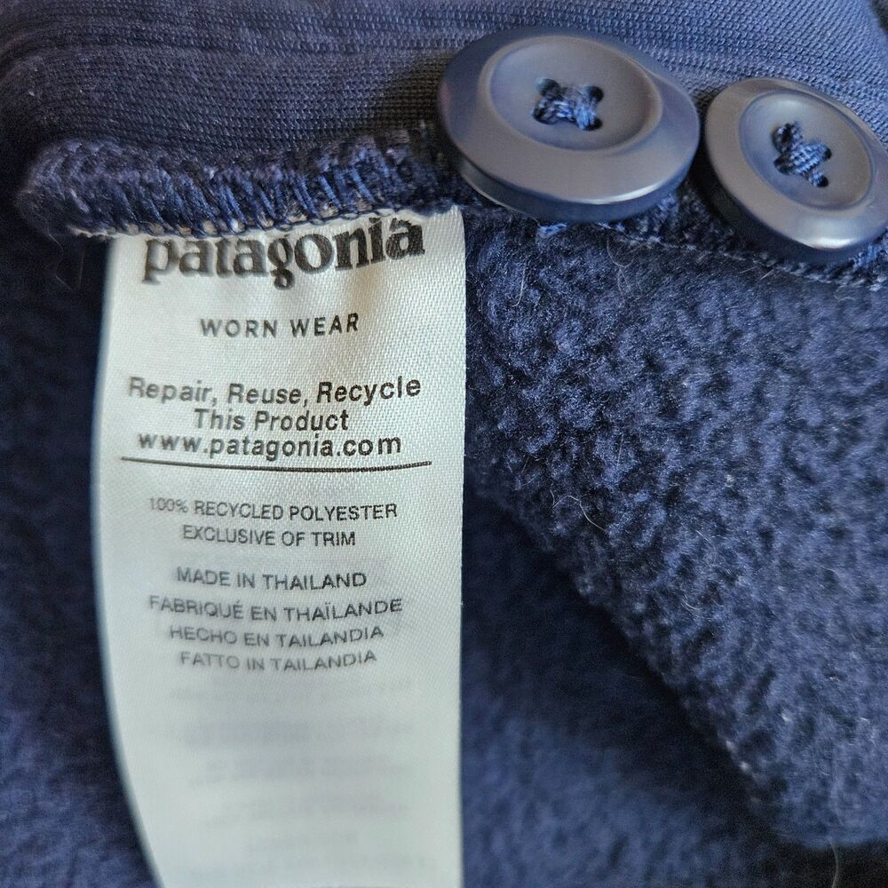 Patagonia Men's Navy Blue Wool-Blend Button Jacket - Picture 9 of 13